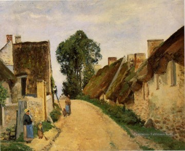 camille - rue du village auvers sur oise 1873 Camille Pissarro